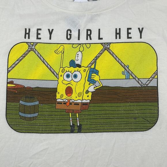 NEW SpongeBob “Hey Girl Hey” tee. Size 2x-juniors. - Picture 5 of 7